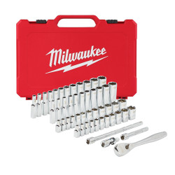 Набор метрических и дюймовых головок Milwaukee с трещоткой 1/4" (50 шт)