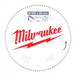 Пильный диск Milwaukee для торцовочной пилы по алюминию 305x30x3,0x96